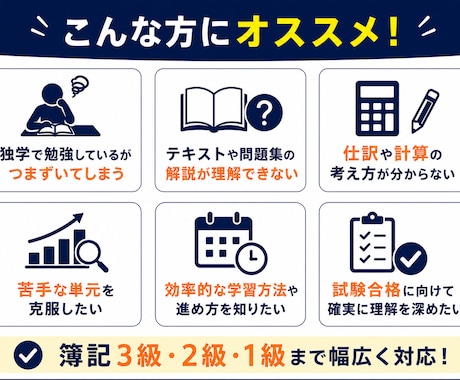 簿記質問室！2週間チャットでお答えします 日商簿記1〜3級相当の質問の2週間チャットサポート！ イメージ2