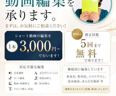 店舗集客ショート動画４日以内に編集します お急ぎ対応可能！店舗集客求人広告等の動画継続編集中！ イメージ2