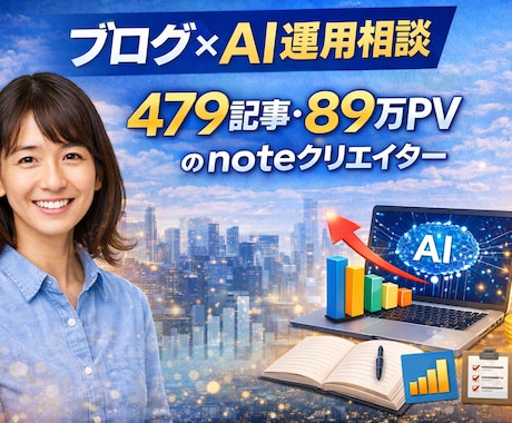 ブログ×AI運用相談｜記事量産方法を考案します 479記事執筆のnoteクリエイターが戦略立案 イメージ1