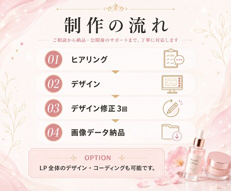 美容・コスメLPのファーストビュー制作します ブランドの第一印象を、美しく魅力的に。 イメージ2