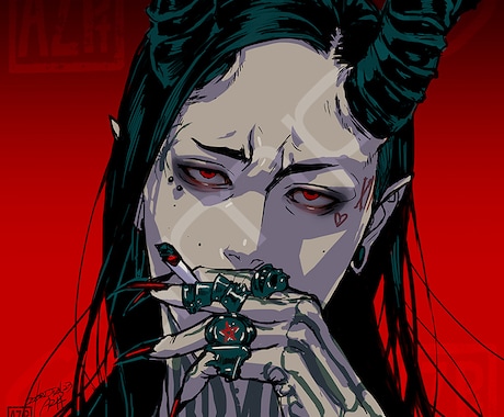 ヴィラン（悪役）系アイコン描きます プロフィールアイコンで強い存在感を出したい方へ イメージ2