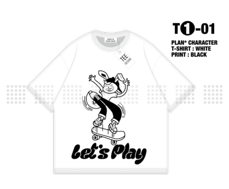 キャラクターメインのお洒落なTシャツデザインします どこで買ったのと聞かれる、プロスペックなTシャツデザイン イメージ2