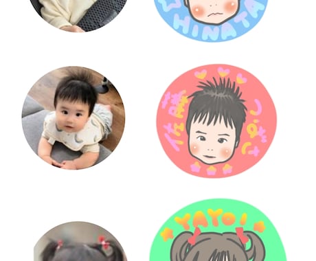 シンプル可愛い似顔絵（データのみ）作成します SNSアイコンや印刷してストラップとして使用も出来ます！ イメージ1