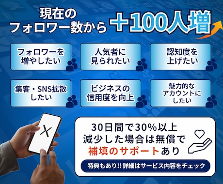 X(Twitter)の日本人フォロワー販売します ツイッターに100-10000人リアルフォロワー獲得 イメージ2