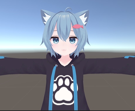 VRChatなどで使用出来るVRM形式に変換します FBX形式のファイルをVRM形式に手直しします♫ イメージ1