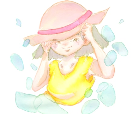 水彩でゆるっと淡い水彩イラスト作成します 淡おしゃれ！気軽にちょっとかわいいをお届け イメージ2