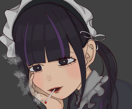 アイコンとして提供します メイド×タバコをイメージしました。 イメージ1