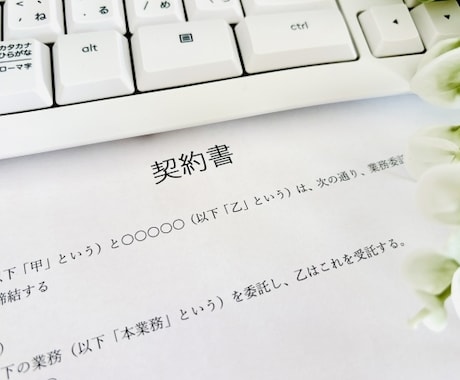 ビジネス書類（契約/請負/業務委託等）を作成します 行政書士がプロ目線から契約書を作成します！ イメージ1