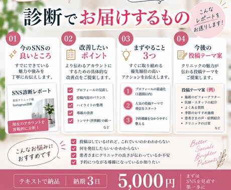 美容医療のSNSを現役看護師が診断します 現役看護師だからわかる患者目線で改善をご提案 イメージ2