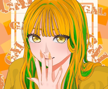 SNSで使用するアイコンを描きます あなた好みのオリジナルギャルアイコン描きます イメージ1