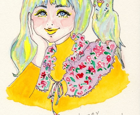 似顔絵描きます 手描き水彩で、お洒落でロマンチックにします！ イメージ2