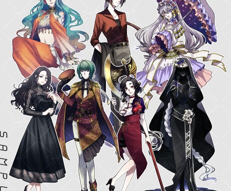 ゲーム/TRPGの立ち絵を制作いたします TRPG/動画/ゲーム等の立ち絵イラストを制作いたします。 イメージ2