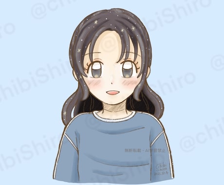 可愛く卵型の女の子アイコンイラストを描きます 卵型であなたの優しさ溢れるアイコンを イメージ2