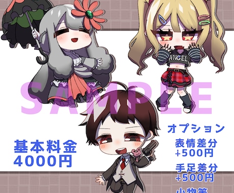 かわいいミニキャラSDキャラを描きます SNSアイコンやグッズ、動画用サムネイルなどに！ イメージ2