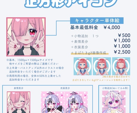 最短納品▶ポップで可愛いアイコンイラスト制作します Twitter(X)、Youtube、ブログ等にどうぞ！ イメージ2