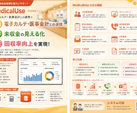病院様の未収金管理のお手伝いを行います イメージ1