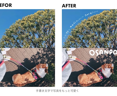 写真に手書き文字をお入れします SNS投稿をもっと可愛くおしゃれに イメージ2