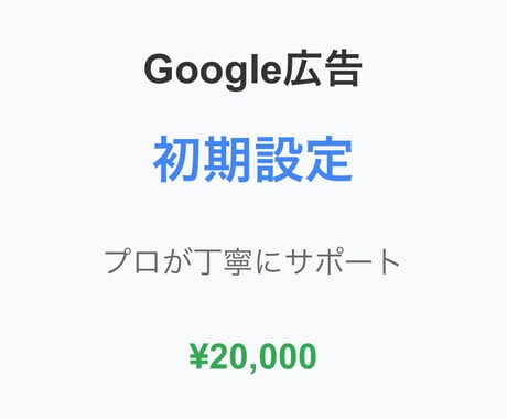 Google広告の初期設定をまるっと提供します タグの設置からキーワード戦略までまるっと対応 イメージ1