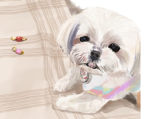 贈り物・メモリアルに寄り添うペット似顔絵を描きます 想いを形に。グッズ化のご相談も承ります。 イメージ2