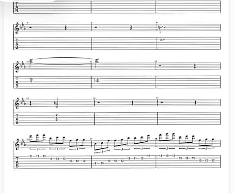 難しい曲もアレンジすれば弾けちゃう!楽譜制作します ギターだけでなくピアノ、ベースも可能です! イメージ1