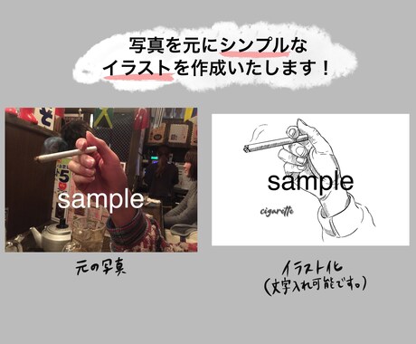 あなたのお写真でシンプルなイラストをお描きします あなたの好きな写真をイラスト化します！SNSやブログなどに♡ イメージ2
