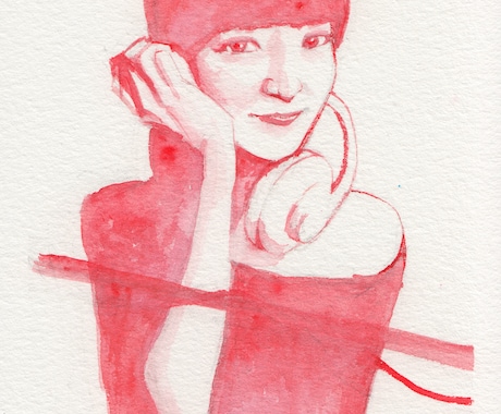 透明水彩で雰囲気のある似顔絵作成致します 透明水彩の特徴を活かした似顔絵で注目されること間違いなし! イメージ2