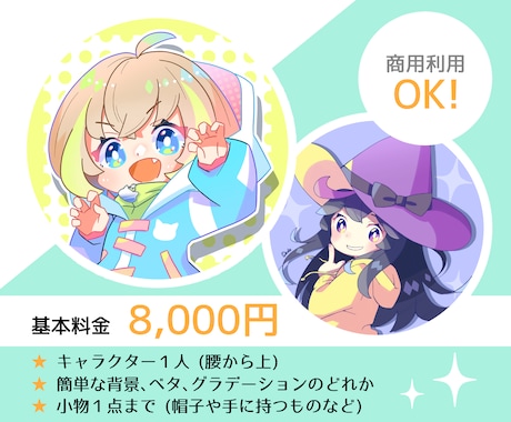 ぱっ！と目を引く可愛いデフォルメアイコン描きます 商用可！グッズ化OK！笑顔をお裾分けするちびキャラアイコン イメージ2