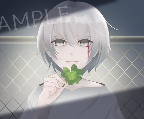 ほんのりダークな雰囲気のイラストお描きします 商用利用可！サムネ、Vtuber、MV、書籍表紙などなど！ イメージ1