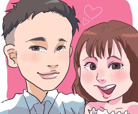ポップでかわいいデジタル似顔絵かきます プレゼントやSNSアイコンにぴったりの似顔絵☆ イメージ2