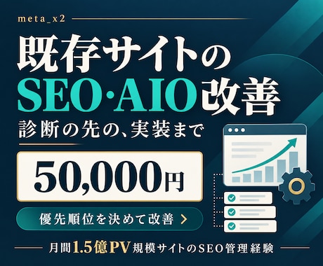 既存サイトのSEO・AIO改善を実装します イメージ1