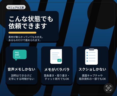 音声メモからFAQ・定型文パックを作成します 雑な素材を、すぐ使えるFAQと定型文に整理します イメージ2