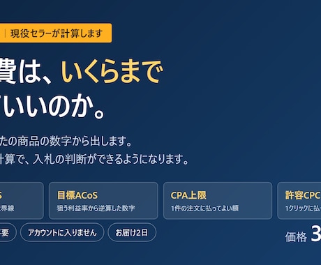 Amazon広告で赤字になる境目を計算します イメージ1