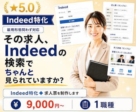 Indeed特化◆求人票を制作します イメージ1