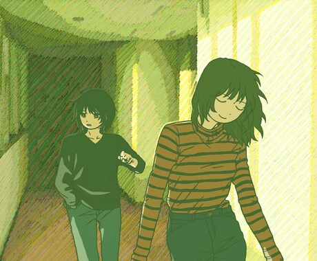 風景に人物が佇む生活感のある絵を描きます 思い出の記録やあなた自身の表現をお手伝いいたします！ イメージ2
