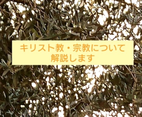 キリスト教・宗教について解説します 神学部卒、宗教文化士・聖書検定1級保持者が解説します イメージ1