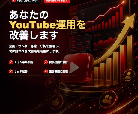 YouTubeチャンネルを伸ばすコンサルをします イメージ1