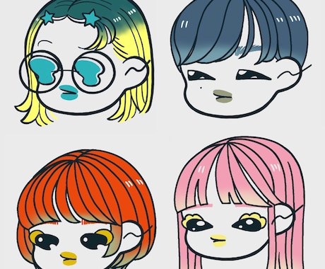 あなたらしさを取り入れた似顔絵アイコンを描きます イメージ1