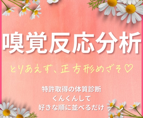 あなたの＜今＞の心と体の状態をグラフにします ●（特許取得）嗅覚反応分析●体質チェック＆診断シート♪ イメージ1