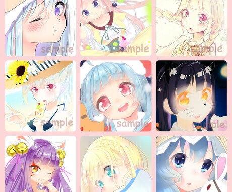 可愛い女の子のイラスト描きます ＊アイコン、動画、表紙や挿絵等で使いたい方にオススメ！ イメージ2