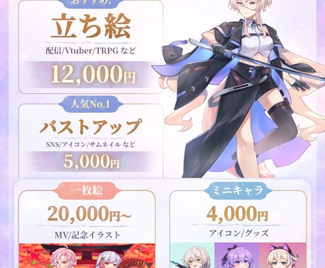 イラスト作成をします 商用OK｜ミニキャラ〜一枚絵対応します！ イメージ2