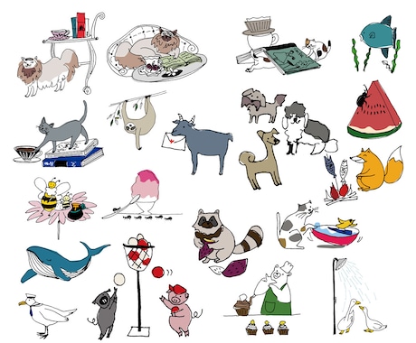 動物のカットイラストを描きます Webや印刷物の挿絵・捕捉説明などにご利用ください イメージ2