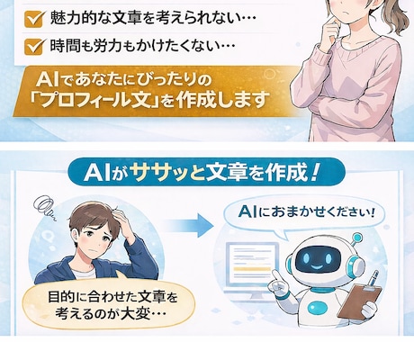 目的別・完全オーダーメイド文章を作成します 【文章が苦手な方へ】AIで“伝わる文章”を1万円で作成します イメージ2