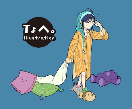 ポップでキュートなイラスト作成します どんなご依頼でもお気軽にご相談ください イメージ1