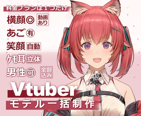 プロ品質な作画のVtuberモデル制作承ります イメージ1