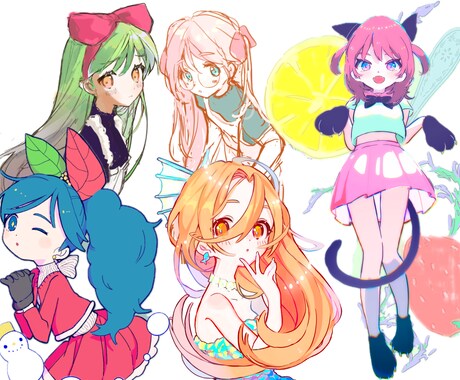Vtuberさんやサムネイルなど描きます ほんわか系のイラストが得意です！ イメージ2