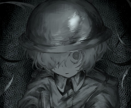 陰鬱とした厚塗り一枚絵、描きます こちらでは、陰鬱とした雰囲気の厚塗り一枚絵を提供致します。 イメージ1