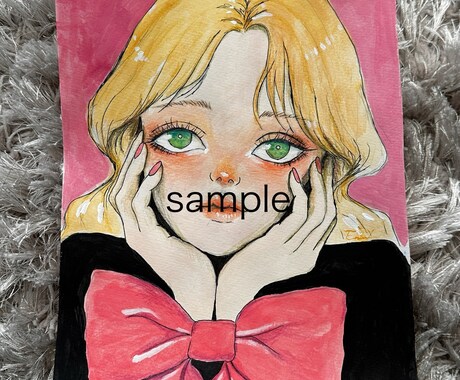 透明水彩×繊細タッチ。世界観のある美少女を描きます 「ふんわり、でも印象に残る一枚を」透明水彩で、丁寧に描きます イメージ2