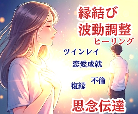 恋愛・復縁成就へ。縁結びと波動調整ヒーリングします ツインレイ/不倫/同性愛/複雑愛を成就へ…思念伝達効果も！ イメージ1