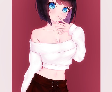 SNS等アイコンやヘッダーの女の子の絵お描きします イメージ1