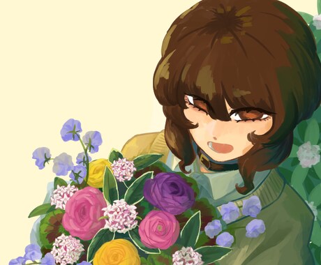 SNSのアイコンを描きます あなたらしいアイコンを等身からSDキャラまで イメージ1
